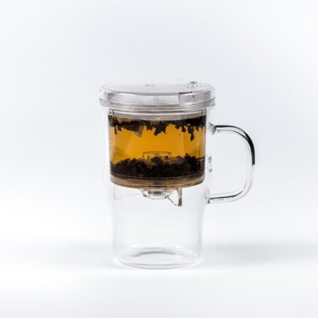 Tea Mug and Glass Infuser and lid