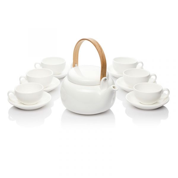 White-Teapot-set-with-Bamboo-Handle-img-6