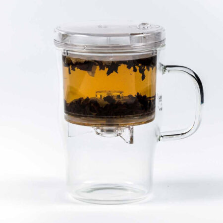 Glass Tea Tumbler with Infuser - Steel – Tea Embassy